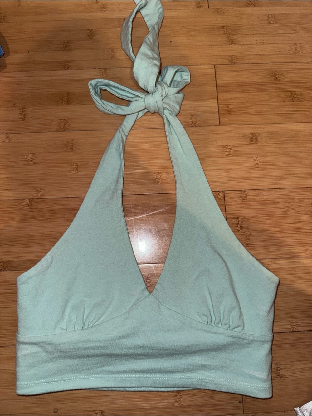 Full Tilt Mint Green Halter Crop Top